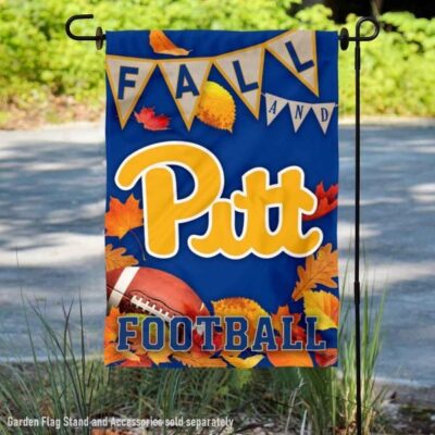 Pittsburgh Panthers Fall Football Autumn Leaves Decorative Garden Flag GF01035