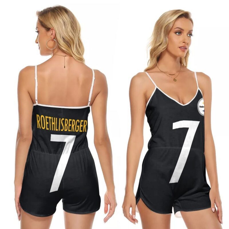Pittsburgh Steelers Ben Roethlisberger 7 NFL American Football Team Gift For Steelers Fans V-neck Romper Jumpsuit RJ01430