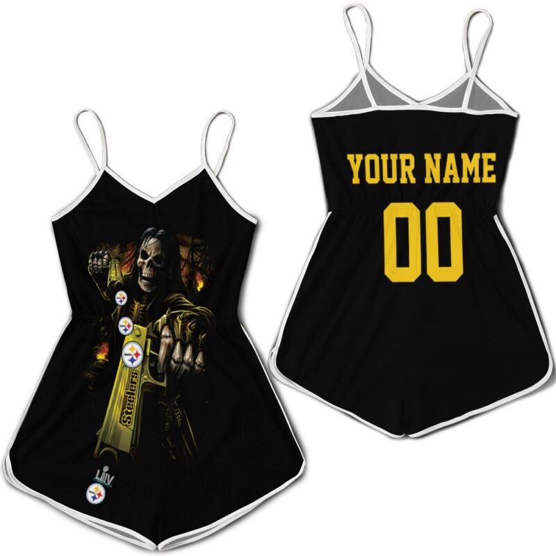 Pittsburgh Steelers Death God Hold For Fans Personalized Romper RJ02944