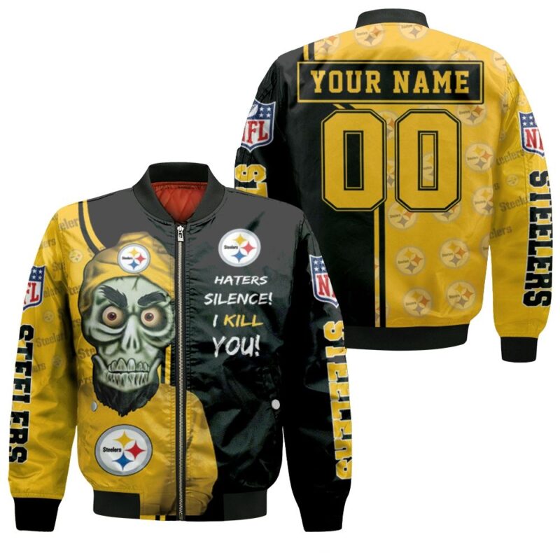 Pittsburgh Steelers Haters Silence 3d Personalized Bomber Jacket BJ01363