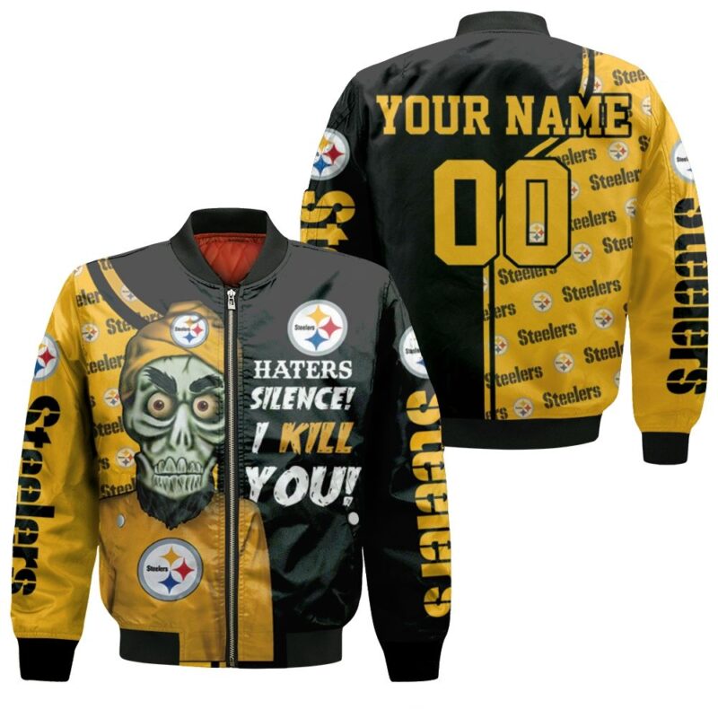 Pittsburgh Steelers Haters Silence The Dead Terrorist Personalized Bomber Jacket BJ01376