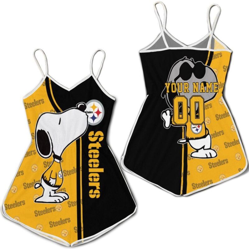 Pittsburgh Steelers Snoopy 3d Personalized Romper RJ02290