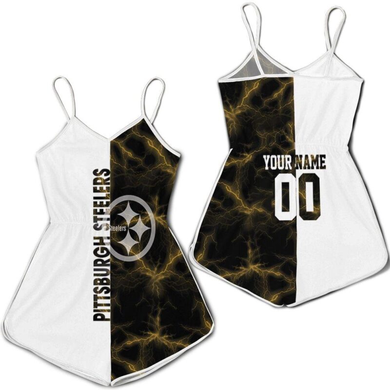 Pittsburgh Steelers Yellow For Fans 3D Personalized Romper RJ02671