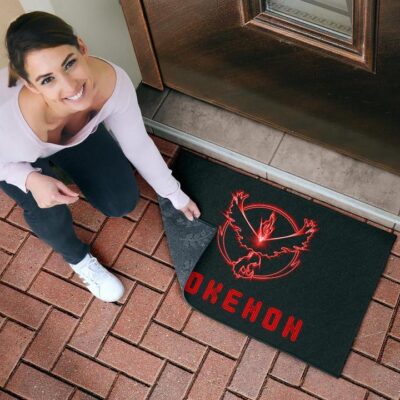 Pokemon Anime Door Mat Team Valor Symbol Red Moltres Relies On Strength Pokemon Go Door Mat Welcome Mat 4