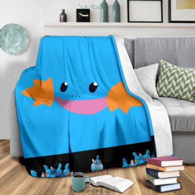 Pokemon Anime Mudkip Water Pokemon Face Blue Fleece Blanket 2 Pokemon Anime Mudkip Water Pokemon Face Blue Fleece Blanket 2