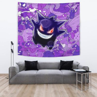 Pokemon Anime Tapestry - Evil Hintergrund Gengar Red Eyes With Purple Pokemons Tapestry Wall Hanging 3 Pokemon Anime Tapestry Evil Hintergrund Gengar Red Eyes With Purple Pokemons Tapestry Wall Hanging 3