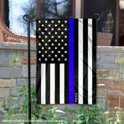 Police Blue Thin Line Garden Flag GF01042