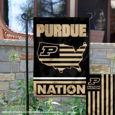 Purdue Garden Flag with USA Country Stars and Stripes GF00673