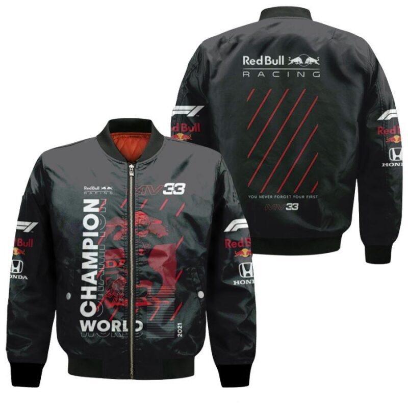 Red Bull Max Verstappen 33 Legend Driver Racing Motorsport Gift For Verstappen Fans Bomber Jacket BJ04102