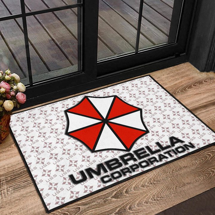 Resident-Evil-Game-Door-Mat-Umbrella-Corp-Symbol-USS-White-And-Red-Door-Mat-Welcome-Mat-1 Resident Evil Game Door Mat Umbrella Corp Symbol USS White And Red Door Mat Welcome Mat 1
