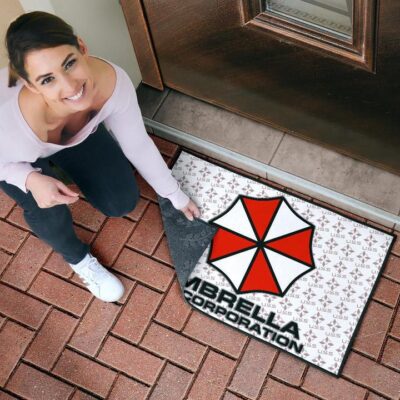Resident Evil Game Door Mat - Umbrella Corp Symbol USS White And Red Door Mat Welcome Mat 4 Resident Evil Game Door Mat Umbrella Corp Symbol USS White And Red Door Mat Welcome Mat 4