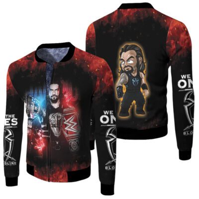 Roman Reigns WWE The Best Professional wrestler Black Gift For Roman Reigns Fans Fleece Bomber Jacket
