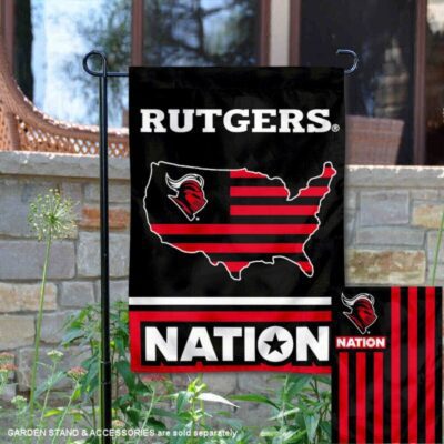 Rutgers Garden Flag with USA Country Stars and Stripes GF01085
