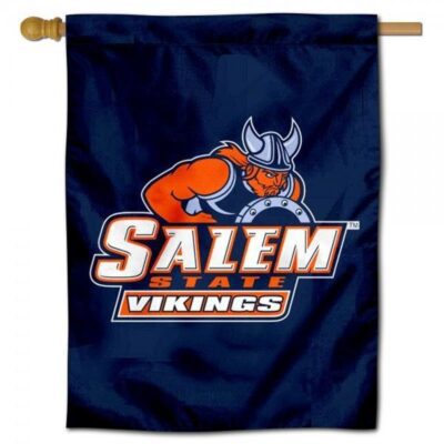 Salem State Vikings Logo Double Sided House Flag H0418