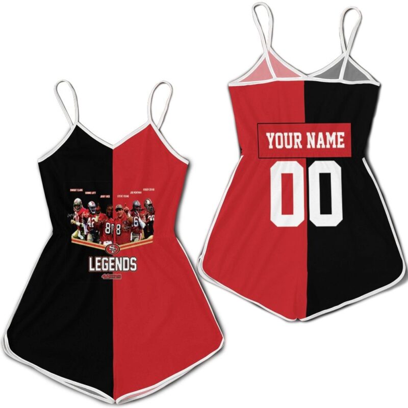 San Francisco 49ers Legends Signed 3d Personalized Romper RJ02306
