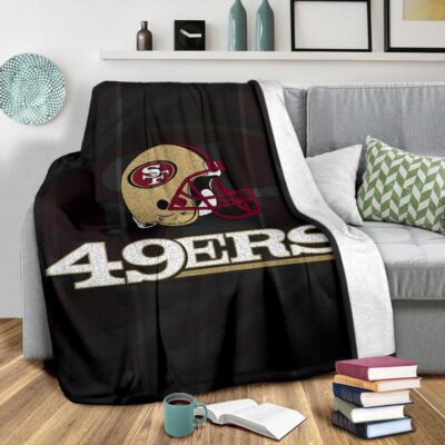 San Francisco American Football 49ers Minimal Ers Helmet Artwork Fleece Blanket 2 San Francisco American Football 49ers Minimal Ers Helmet Artwork Fleece Blanket 2