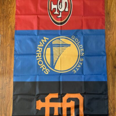 San Francisco Bay Area Sports Logo Flag Giants Warriors 49ers Banner BF67