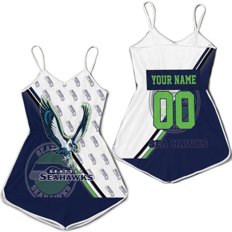 Seattle Seahawks Logo Nfl For Fans 3d Personalized Romper RJ02479