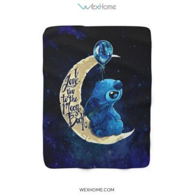 Sittch Cartoon Blanket - Lilo And Stitch Sherpa Fleece Blanket - Stitch I Love You To The Moon And Back 2 Sittch Cartoon Blanket Lilo And Stitch Sherpa Fleece Blanket Stitch I Love You To The Moon And Back 2