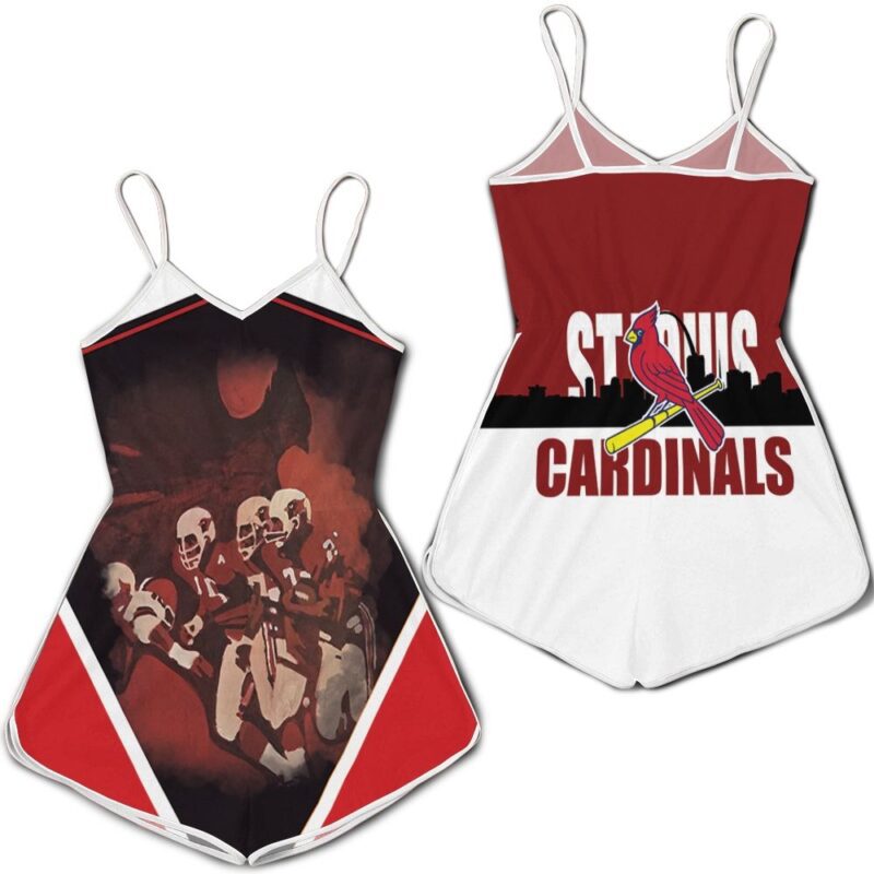 St Louis Cardinals Legend Manual Oil Paint Style Romper RJ05013