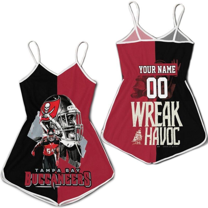 Tampa Bay Buccaneers Lavonte David 54 Wreak Havoc For Fans Personalized Romper RJ01922