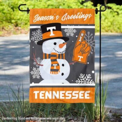 Tennessee Vols Holiday Winter Snowman Greetings Garden Flag GF01020