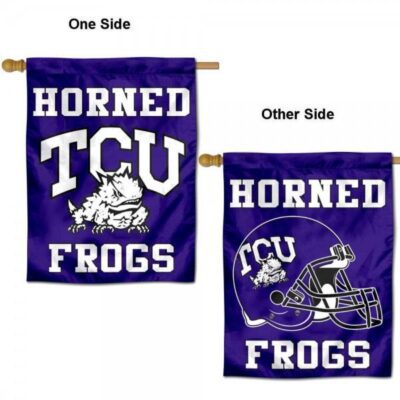 Texas Christian Horned Frogs Double Sided House Flag H0271
