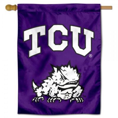 Texas Christian Horned Frogs Double Sided House Flag H0552