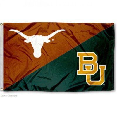 Texas vs. Baylor House Divided 3x5ft Wall Flag Banner Flag Outdoor Flag BF352