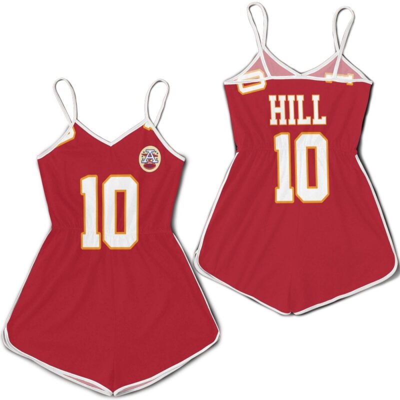 Tyreek Hill Kansas City Chiefs Red Jersey Inspired Style Romper RJ05020