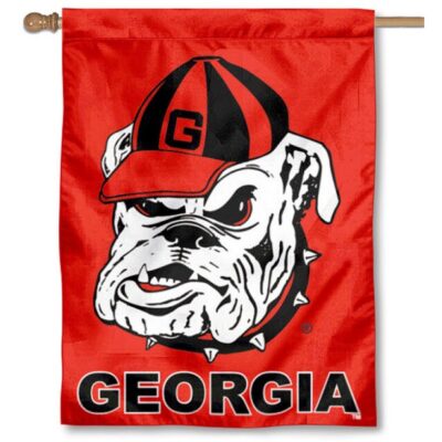 UGA Dawgs Double Sided House Flag H0588