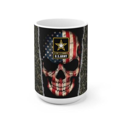 US Army Punisher Skull wAmerican Flag Mug 5