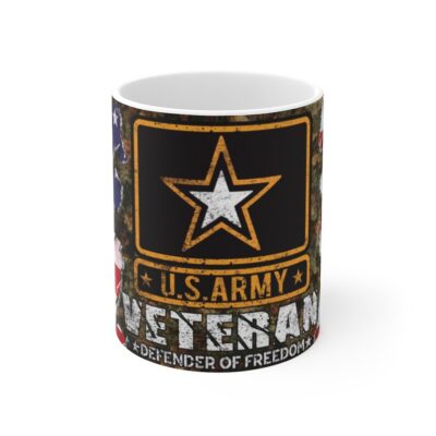 US Army Veteran w/American Flag Mug