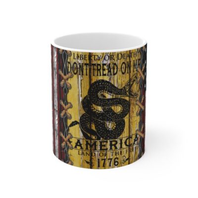US Marines "Don't Tread On Me" w/American Flag Mug