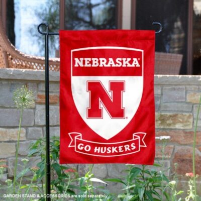 University of Nebraska Go Huskers Shield Garden Flag GF01642