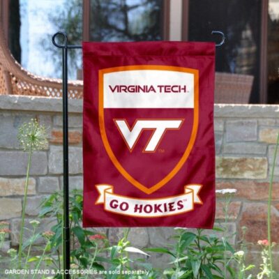 Virginia Tech Go Hokies Shield Garden Flag GF01274