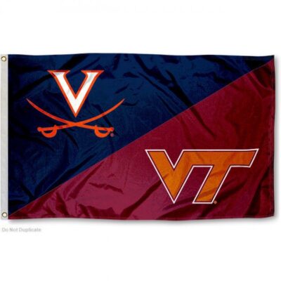 Virginia vs Virginia Tech House Divided 3x5ft Wall Flag Banner Flag Outdoor Flag BF224