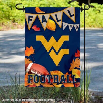 West Virginia Fall Football Autumn Leaves Decorative Garden Flag GF01153