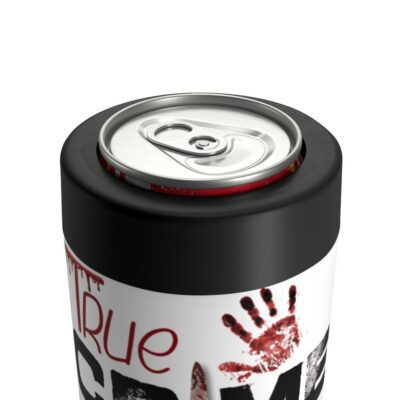 White True Crime Junkie Stainless Steel Can Holder 5