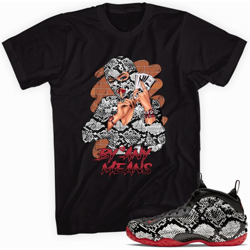 Air Foamposite One Albino Snakeskin T Shirt By Any Means Matching Outfits 1