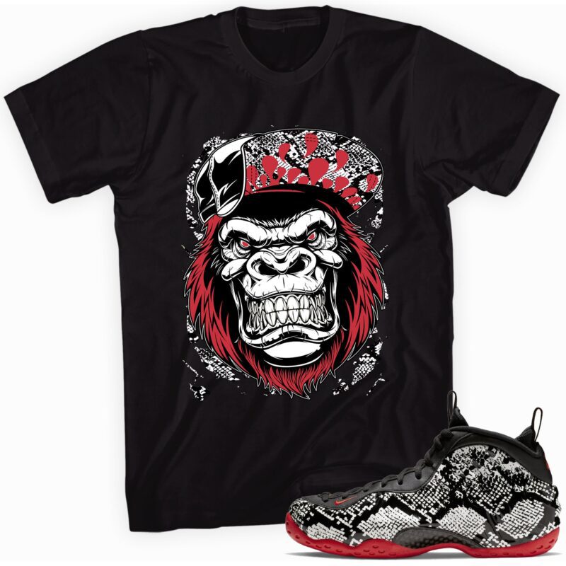 Air Foamposite One Albino Snakeskin T Shirt Gorilla Beast Matching Outfits 1