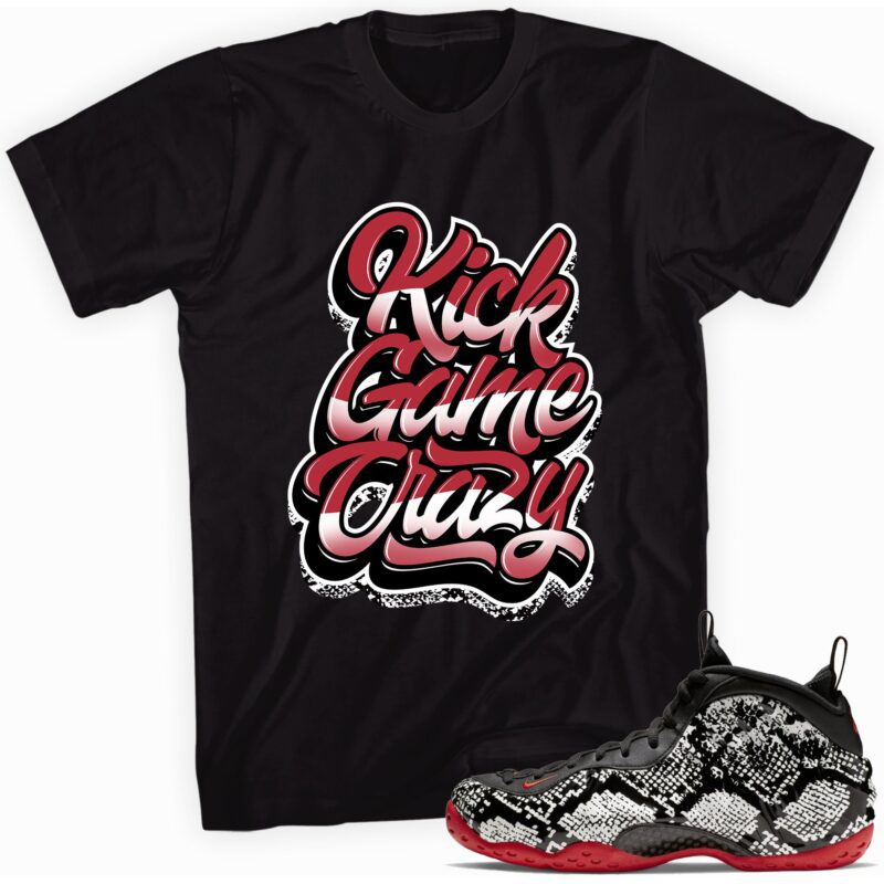 Air Foamposite One Albino Snakeskin T Shirt Kick Game Crazy Matching Outfits 1