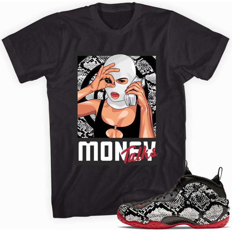 Air Foamposite One Albino Snakeskin T Shirt Money Talks Matching Outfits 1
