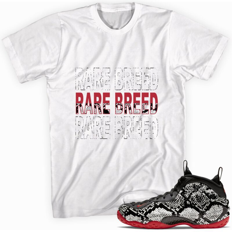 Air Foamposite One Albino Snakeskin T Shirt Rare Breed Matching Outfits 1