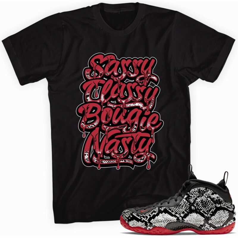 Air Foamposite One Albino Snakeskin T Shirt Sassy Classy Matching Outfits 1