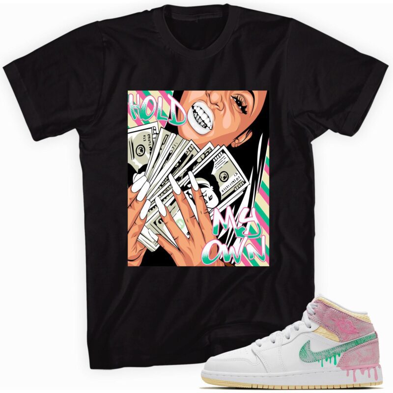 Air Jordan 1 Mid Paint Drip GS T-Shirt - Hold My Own Matching Outfits