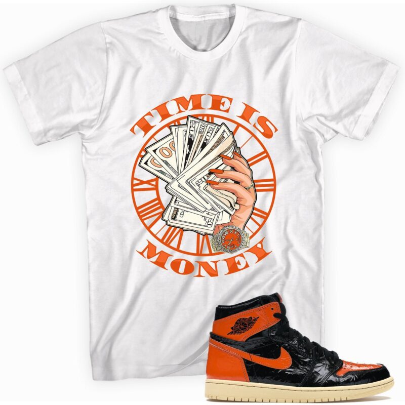 Air Jordan 1 Retro High OG Shattered Backboard T-Shirt - Time Is Money Matching Outfits