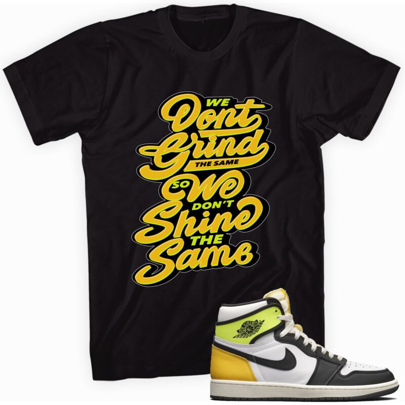 Air Jordan 1 Retro High OG Volt Gold T Shirt Grind Shine Matching Outfits 1