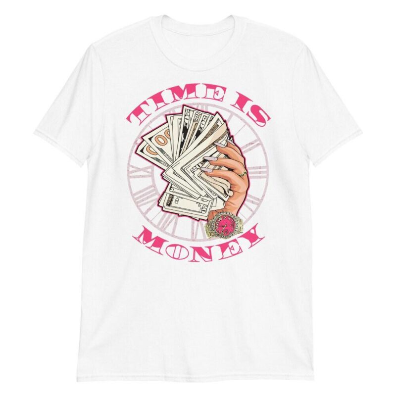 Air Jordan 12 Retro Arctic Punch Hyper Pink T Shirt Time is Money Matching Outfits 3