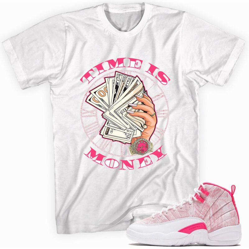 Air Jordan 12 Retro Arctic Punch (Hyper Pink) T-Shirt - Time is Money Matching Outfits
